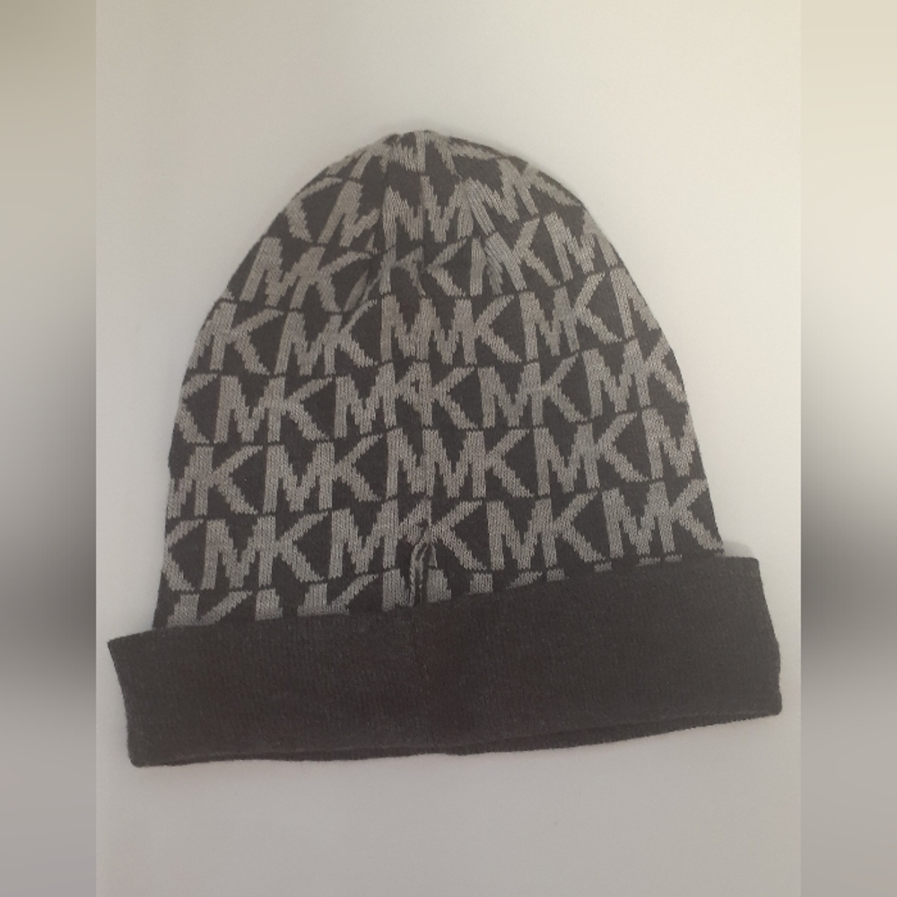 Michael Kors Black and Gray Knit Hat